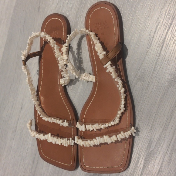 Sz 38 Zara slingback sandal - Picture 3 of 5